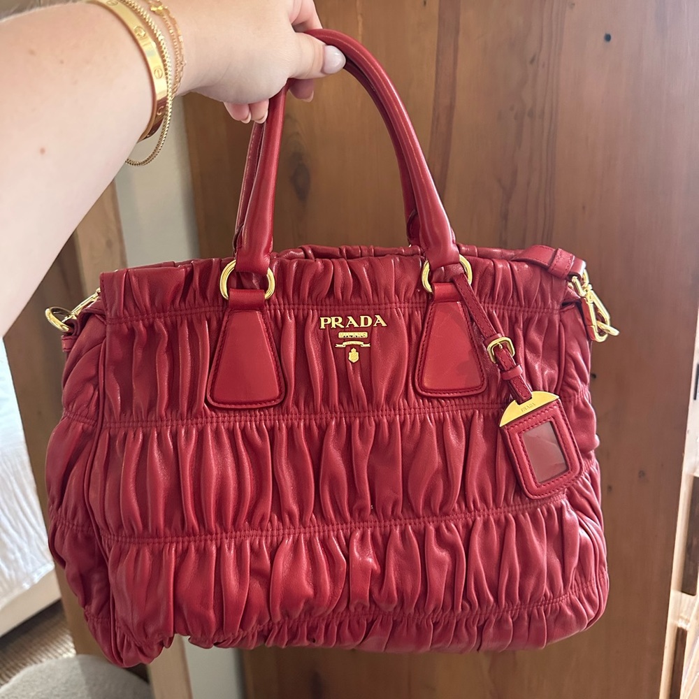 Prada Nappa Gaufre tote with crossbody